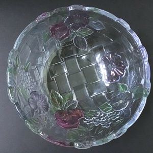 Vintage SOGA Glass Napoli Paste / Flower 9” Fruit